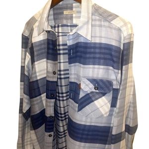Burberry Men's Check Blue Shirt
